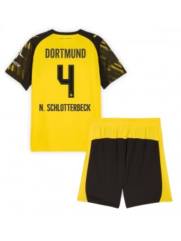 Borussia Dortmund Nico Schlotterbeck #4 Replika Hemmakläder Barn 2025-26 Kortärmad (+ byxor)